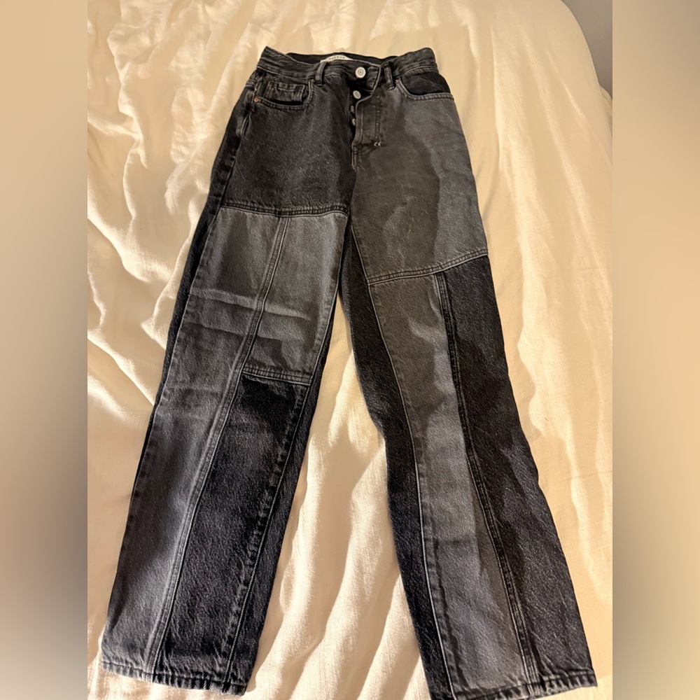 Women’s Black Patchwork Jeans
